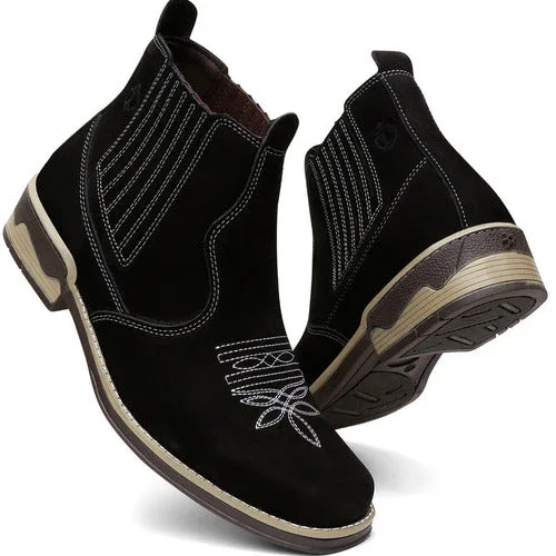 Bota Masculina Chelsea Botina Leve E Macia Palmilhas De Gel