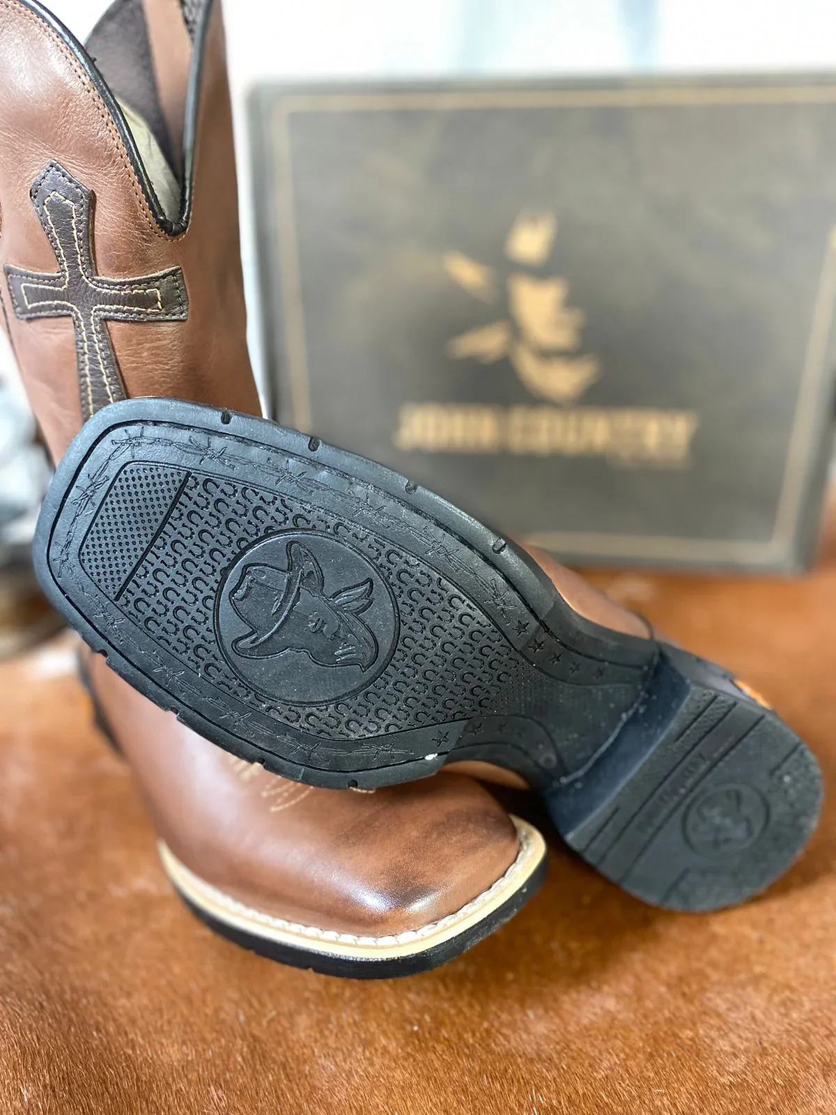 Bota Texana Cano Longo Masculina, Cruz
